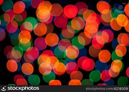 Blurry pattern of colorful decoration lights