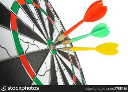 Board for darts. It is isolated on a white background