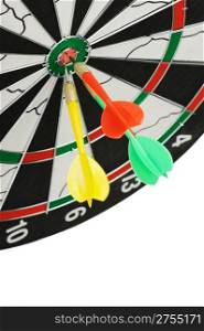Board for darts. It is isolated on a white background