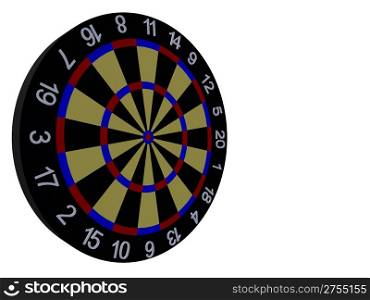 Board for game in a darts (it is isolated on a white background)