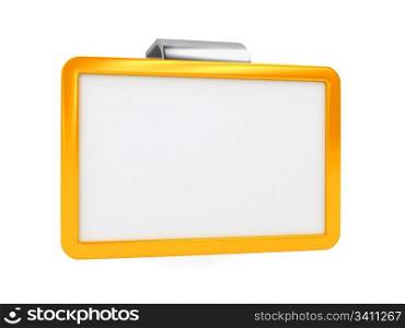 Board on spring over white background. computer generated image