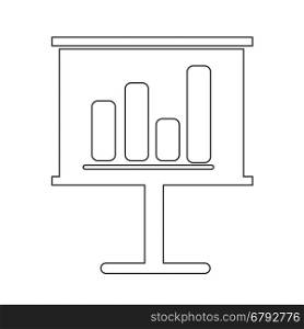 board presentation graph icon illustration idesign