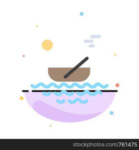 Boat, Canoes, Kayak, River, Transport Abstract Flat Color Icon Template