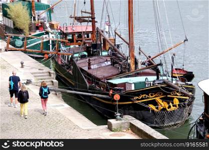 boat dock river rope mat sailboat