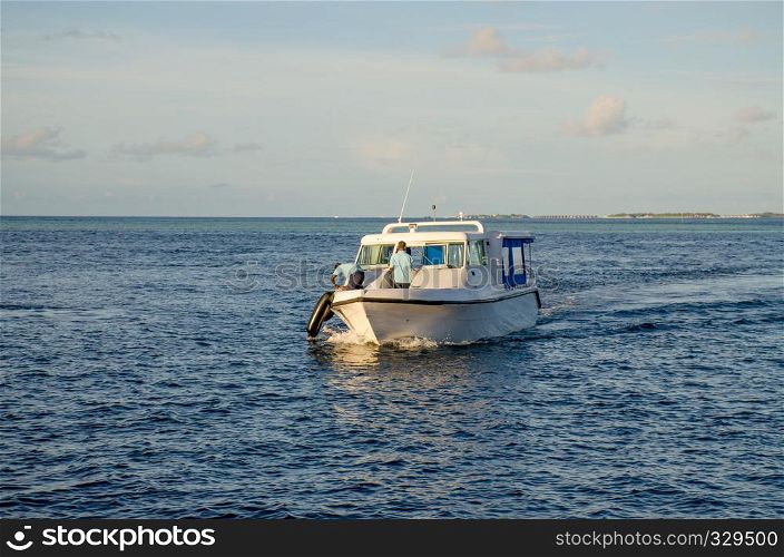 boat in the open Indian Ocean