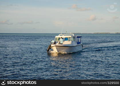 boat in the open Indian Ocean