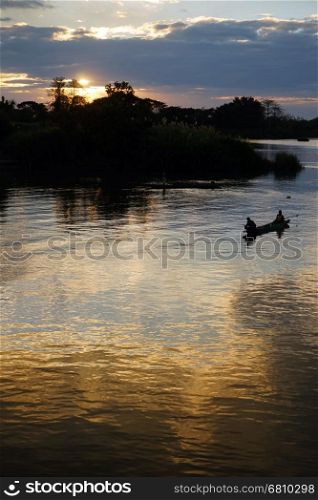 Boat on the Mekong river