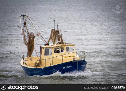 boat ship fishing vessel sea ocean