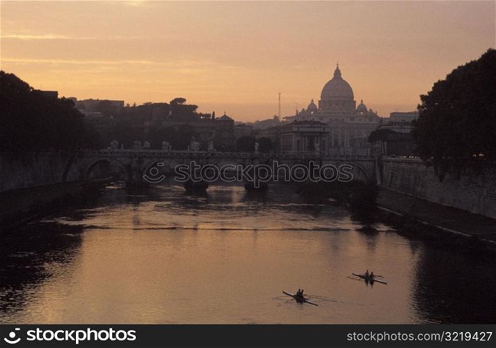 Boating on a Canal in the Vatican City