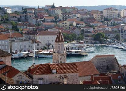 Boats and Rovinj, Croatia
