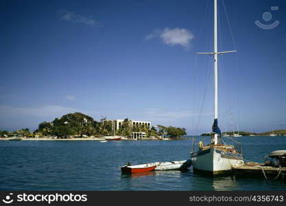 Boats at a harbor, Christainsted, St. Croix, U.S. Virgin Islands