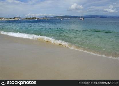 boats at the beach, spanish island of Cies