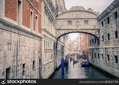 boats channel archway venice italy