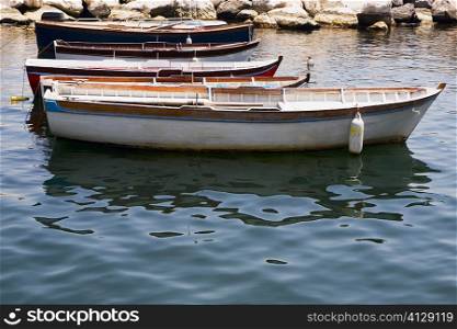 Boats docked at a harbor, Bay of Naples, Naples, Naples Province, Campania, Italy