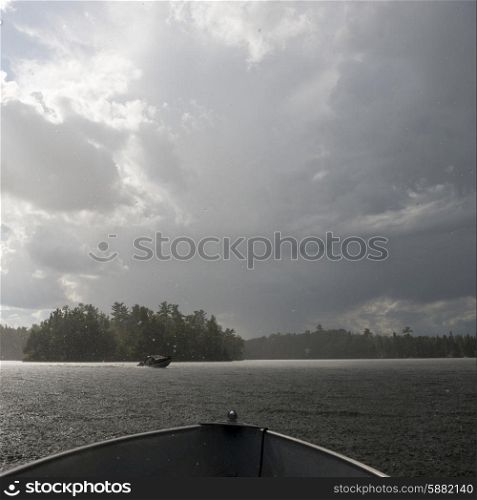 Boats in a lake, Lake Of The Woods, Ontario, Canada