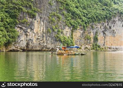 Boats in a river, XingPing, Yangshuo, Guangxi Province, China