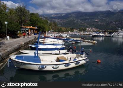 Boats in Budva, Montenegro