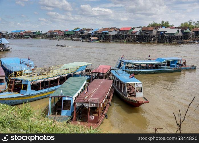 Boats in Tonle Sap lake, Kampong Phluk, Siem Reap, Cambodia . Boats in Tonle Sap lake, Kampong Phluk, Siem Reap, Cambodia