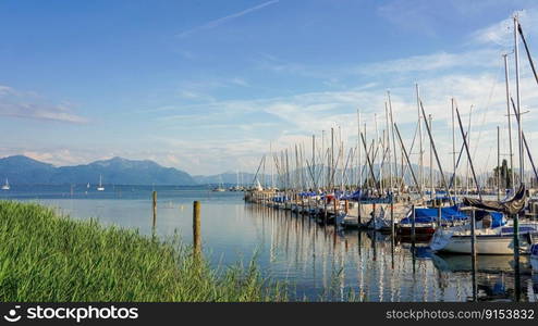 boats lake port sailing boats