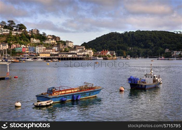 Boats on the Dart Estuary, Dartmouth, Devon, England.