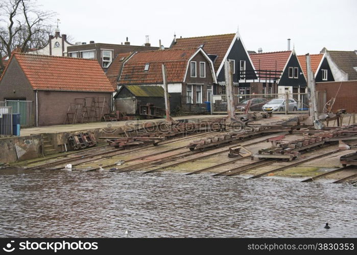 boatyard in the small place Urk Holland