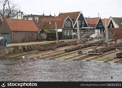 boatyard in the small place Urk Holland