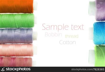 bobbins of thread isolated on white