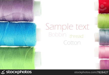 bobbins of thread isolated on white