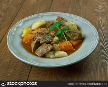 Boeuf a la mode - French version of what is known in the United States as pot roast,braised beef dish,