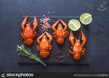 Boiled crayfish with seasonings