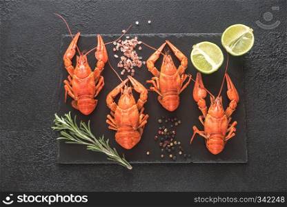 Boiled crayfish with seasonings