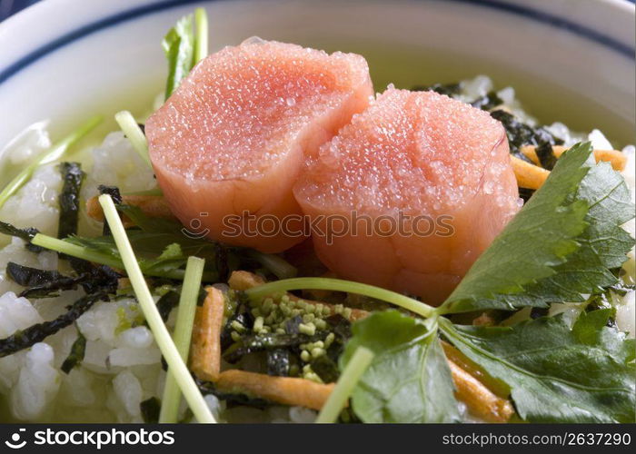 Boiled Rice in Green Tea