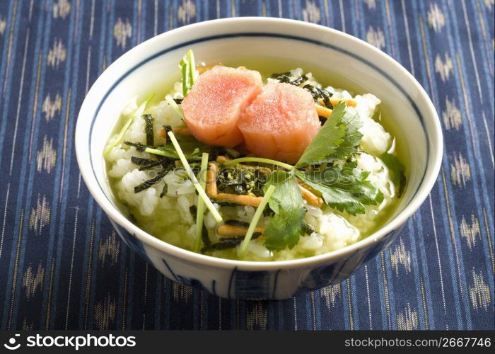 Boiled Rice in Green Tea