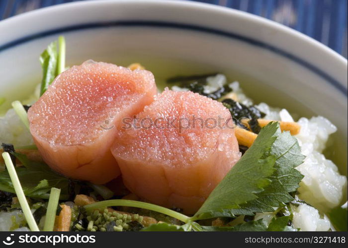 Boiled Rice in Green Tea