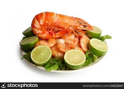 boiled shrimps macro close up