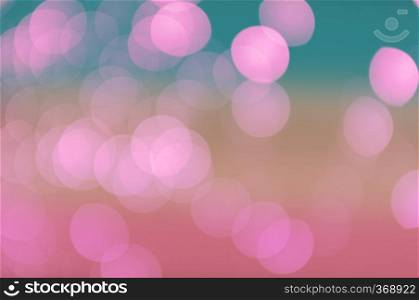 Bokeh abstract light, green and pink gradient color  background , Concept love , summer