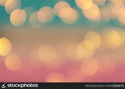 Bokeh abstract light, green and pink gradient color  background , Concept love , summer