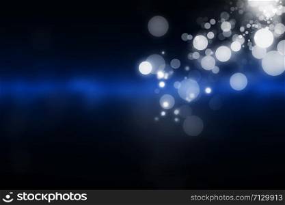 bokeh and lights on black background