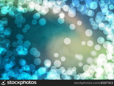 Bokeh background. Abstract background blue image with bokeh lights