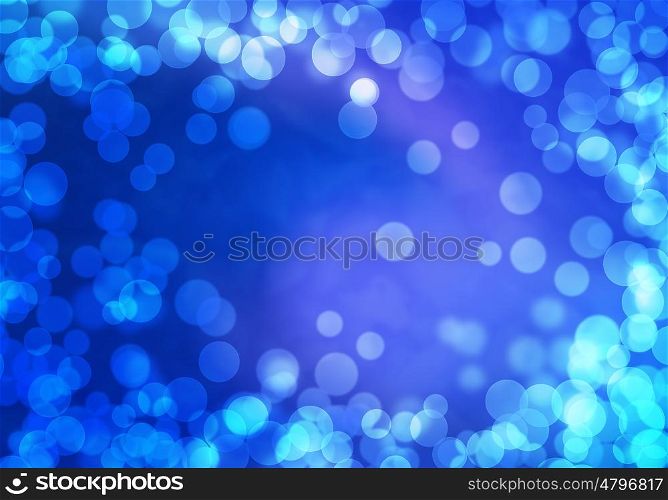 Bokeh background. Abstract background blue image with bokeh lights