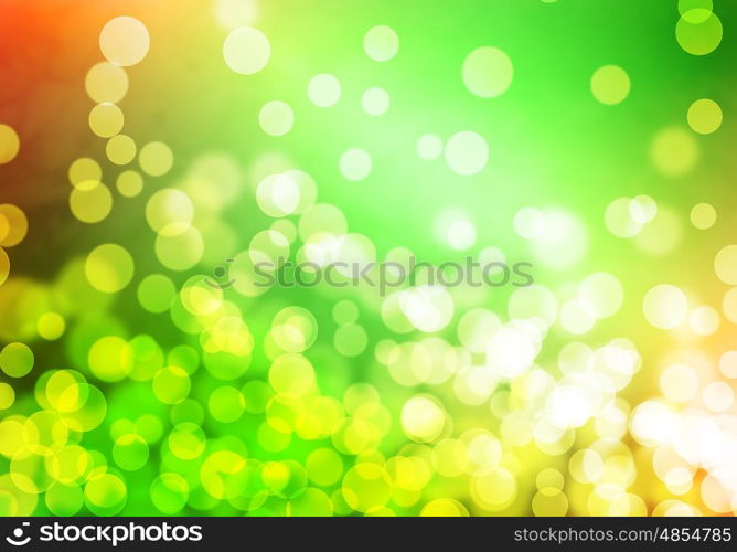 Bokeh background. Abstract background green image with bokeh lights