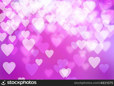 Bokeh background. Abstract background image with bokeh lights and hearts