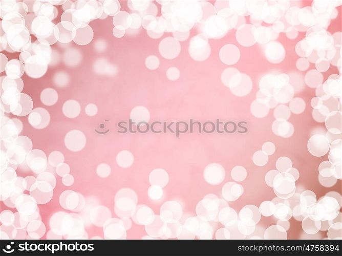 Bokeh background. Abstract background pink image with bokeh lights