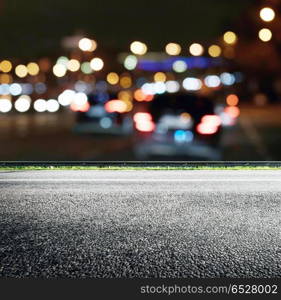 Bokeh city lights road. Blur urban background. Bokeh city lights road. Bokeh city lights road