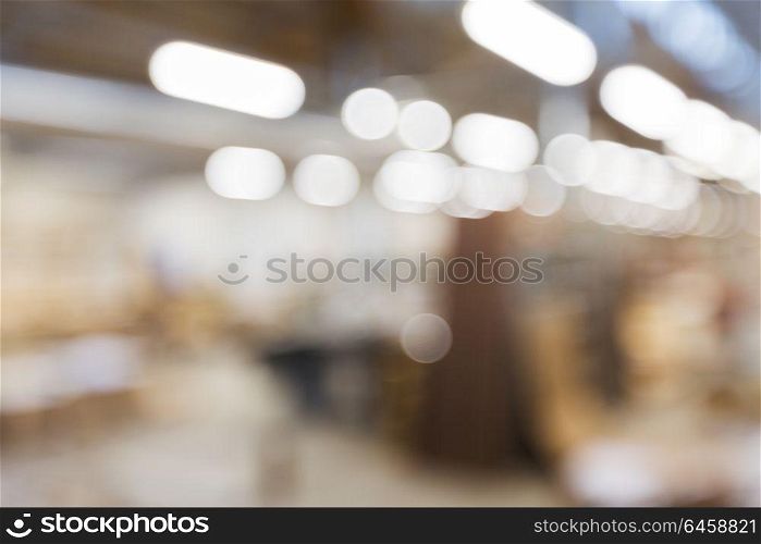 bokeh concept - blurred background of factory. blurred background of factory