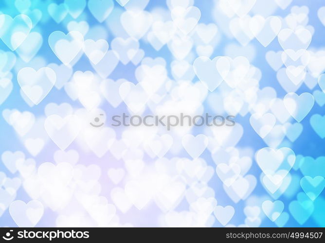 Bokeh lights. Abstract background image of blue bokeh lights and beams