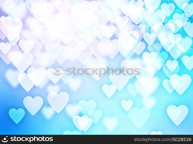 Bokeh lights. Abstract background image of blue bokeh lights and beams