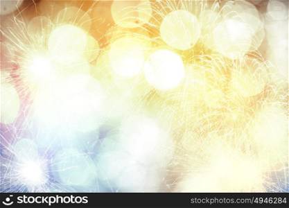 Bokeh lights. Colorful background with defocused lights and circles