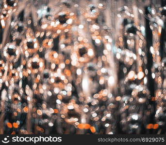 Bokeh. New Year bokeh background. Abstract background with colorful bokeh. Defocused lights. Background for Christmas cards. Beautiful blurred christmas balls. Christmas Lights. Christmas decorations. Bokeh. Christmas abstract background with colorful bokeh