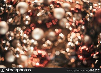 Bokeh. New Year bokeh background. Abstract background with colorful bokeh. Defocused lights. Background for Christmas cards. Beautiful blurred christmas balls. Christmas Lights. Christmas decorations. Bokeh. Christmas abstract background with colorful bokeh